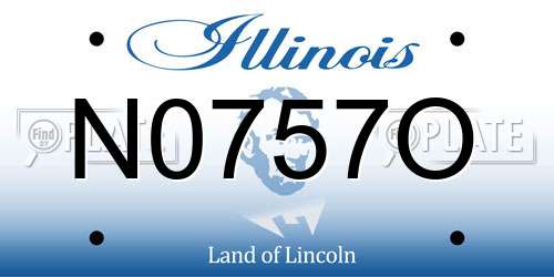 N0757O Illinois License Plate