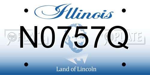 N0757Q Illinois License Plate