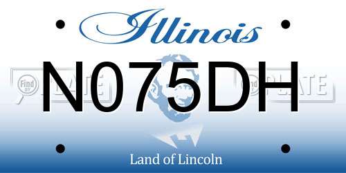 N075DH Illinois License Plate