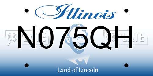 N075QH Illinois License Plate