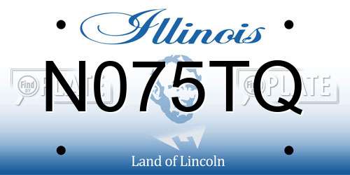 N075TQ Illinois License Plate