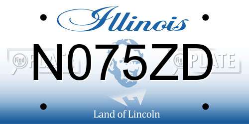 N075ZD Illinois License Plate