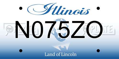 N075ZO Illinois License Plate