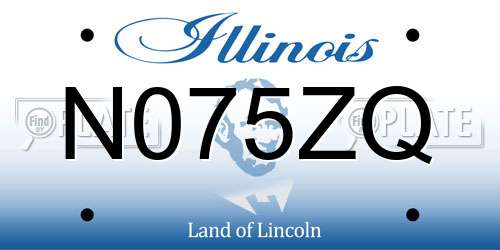 N075ZQ Illinois License Plate