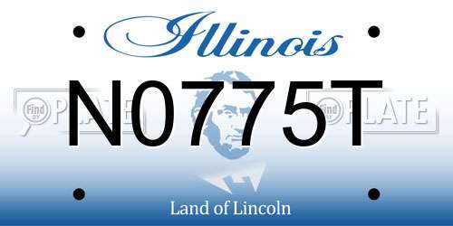 N0775T Illinois License Plate