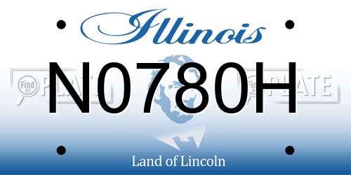 N0780H Illinois License Plate