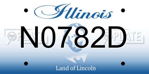 N0782D Illinois License Plate