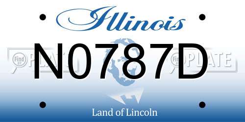 N0787D Illinois License Plate