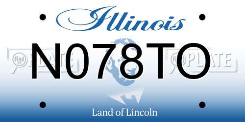 N078TO Illinois License Plate