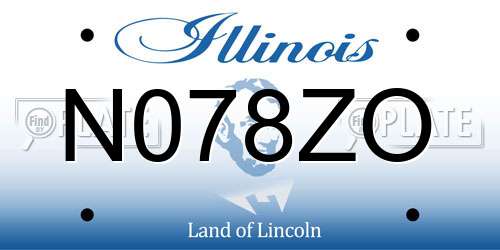 N078ZO Illinois License Plate