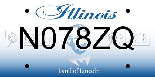 N078ZQ Illinois License Plate