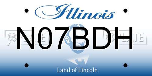 N07BDH Illinois License Plate