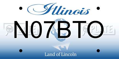 N07BTO Illinois License Plate