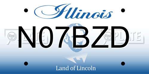 N07BZD Illinois License Plate
