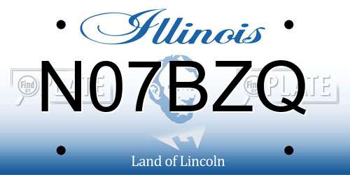 N07BZQ Illinois License Plate