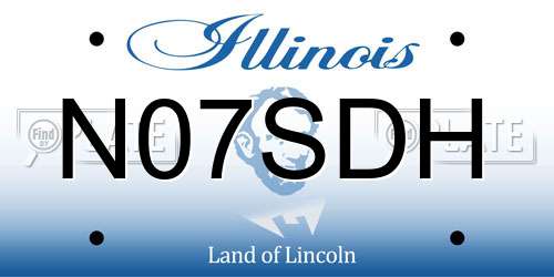 N07SDH Illinois License Plate