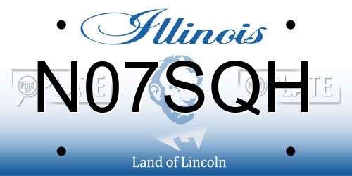 N07SQH Illinois License Plate
