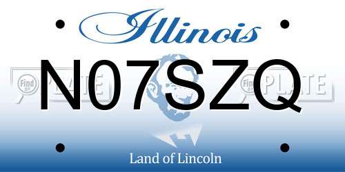 N07SZQ Illinois License Plate