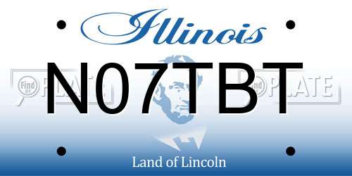 N07TBT Illinois License Plate