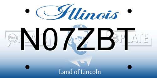 N07ZBT Illinois License Plate