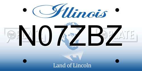 N07ZBZ Illinois License Plate