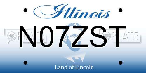 N07ZST Illinois License Plate