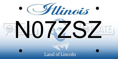 N07ZSZ Illinois License Plate
