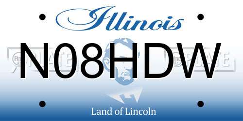 N08HDW Illinois License Plate