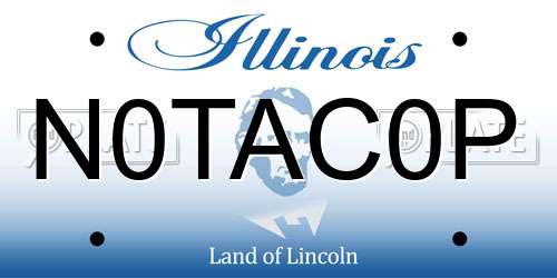 N0TAC0P Illinois License Plate