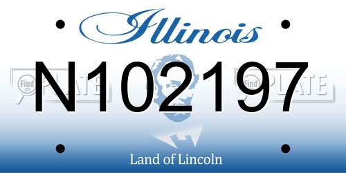 N102197 Illinois License Plate
