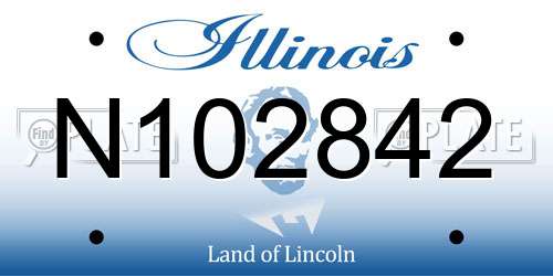 N102842 Illinois License Plate
