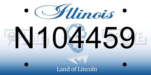 N104459 Illinois License Plate
