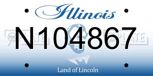 N104867 Illinois License Plate