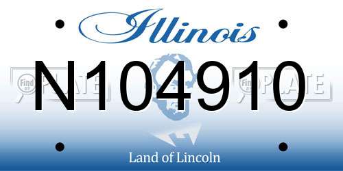 N104910 Illinois License Plate