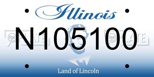 N105100 Illinois License Plate