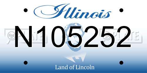N105252 Illinois License Plate
