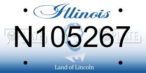 N105267 Illinois License Plate