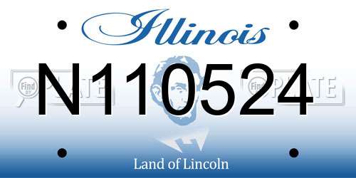 N110524 Illinois License Plate