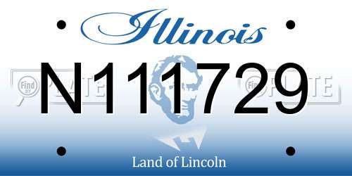 N111729 Illinois License Plate