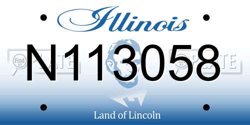 N113058 Illinois License Plate