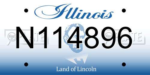 N114896 Illinois License Plate
