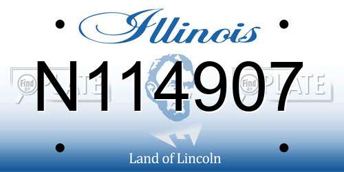 N114907 Illinois License Plate