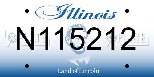 N115212 Illinois License Plate