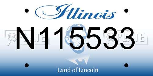 N115533 Illinois License Plate