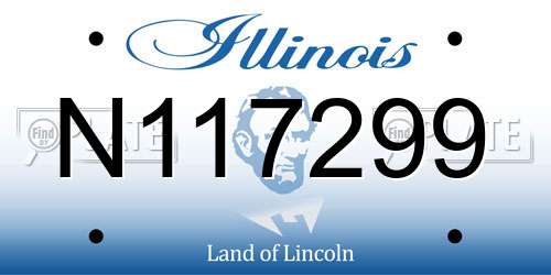 N117299 Illinois License Plate
