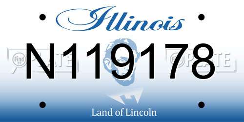 N119178 Illinois License Plate