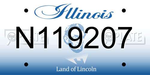 N119207 Illinois License Plate