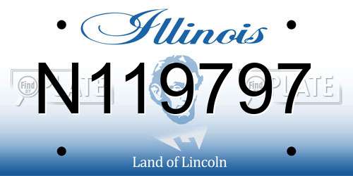 N119797 Illinois License Plate