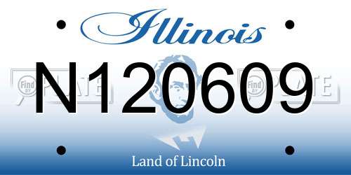 N120609 Illinois License Plate