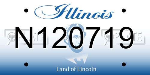 N120719 Illinois License Plate